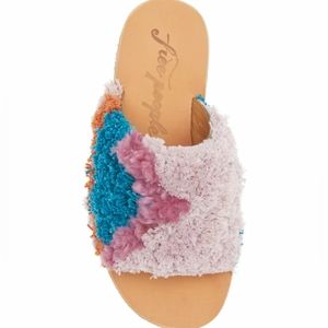 Free People Yuma Woven Mules In Wisteria Combo, sandals, flats, slip-on